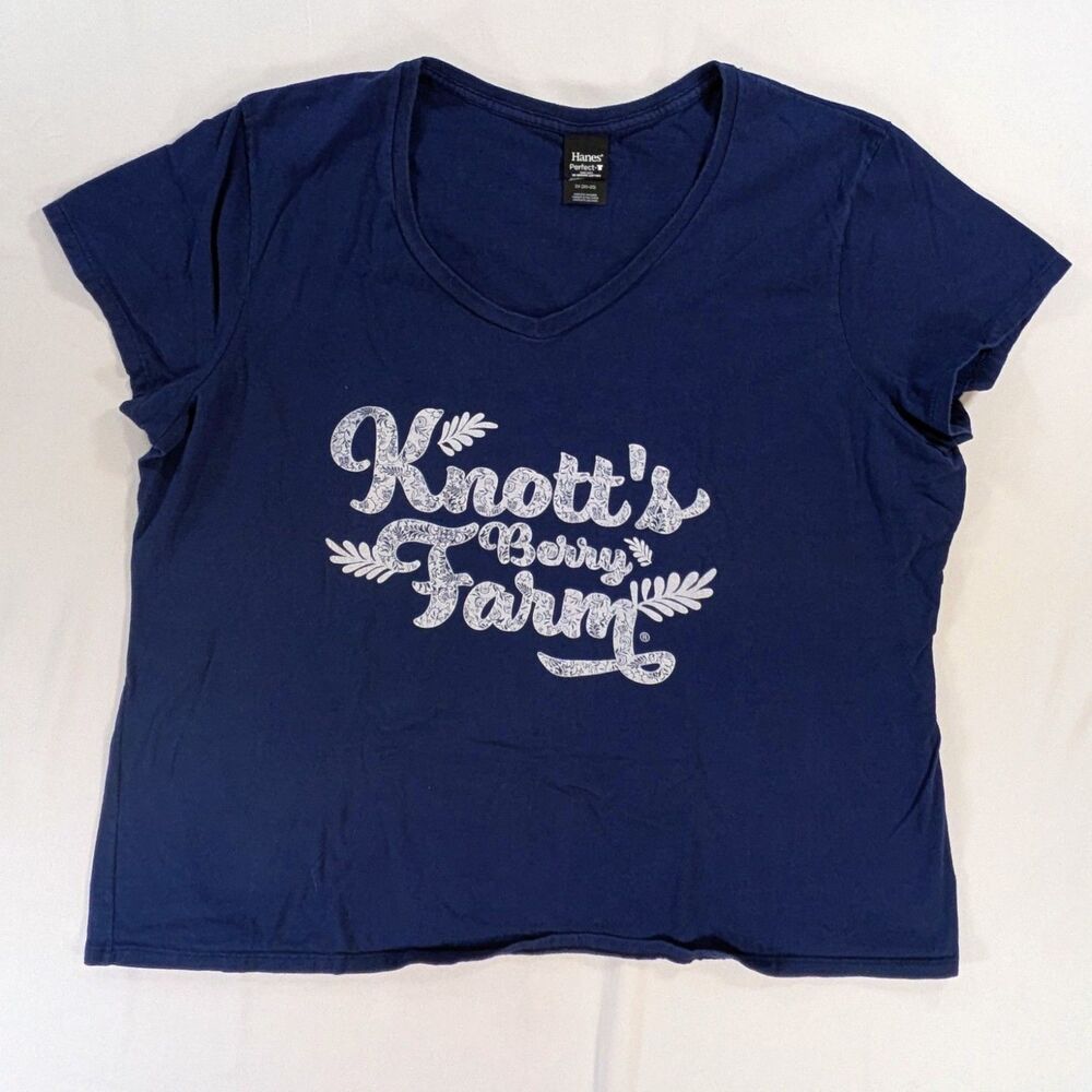 Women’s Knotts Berry Farm Graphic Print Shortsleeve Tshirt Blue Size 2XL